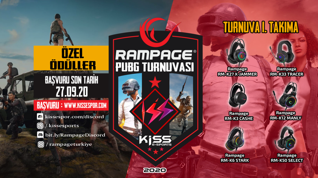 Kiss Esports Rampage PUBG Turnuvası esportimes