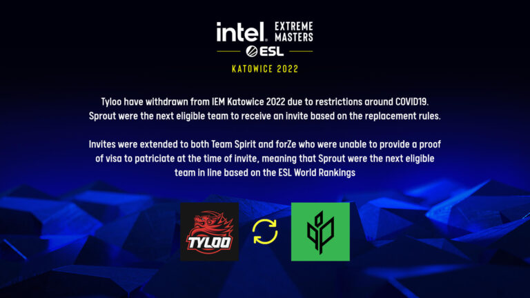 Sprout, IEM Katowice 2022’de TYLOO’nun Yerini Alacak