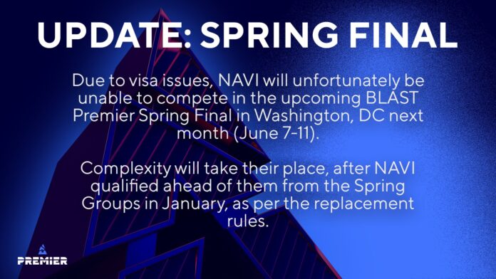 Complexity, NAVI Yerine BLAST Spring Final Turnuvasında Yer Alacak